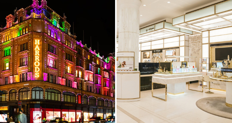 Harrods exterior and interior.