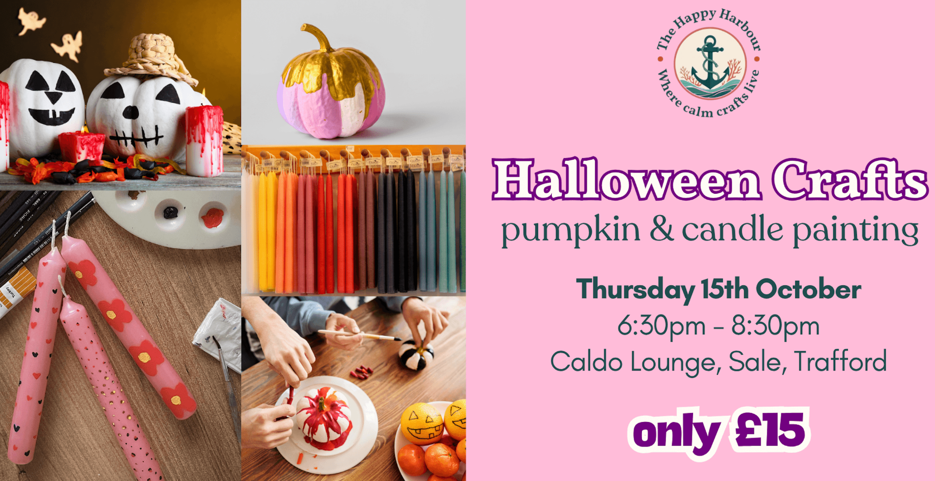 Halloween Crafts - Pumpkin & Candle Painting in Sale, Trafford