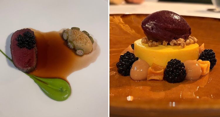 The deer and the dessert from The Town House.