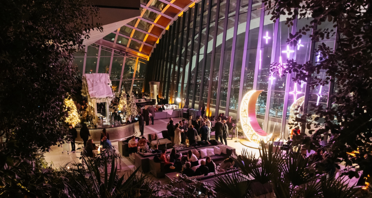Sky Garden at night.